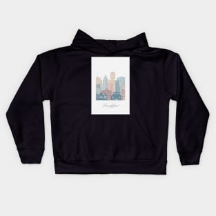 Frankfurt, Germany, map skyline - 03 style Kids Hoodie